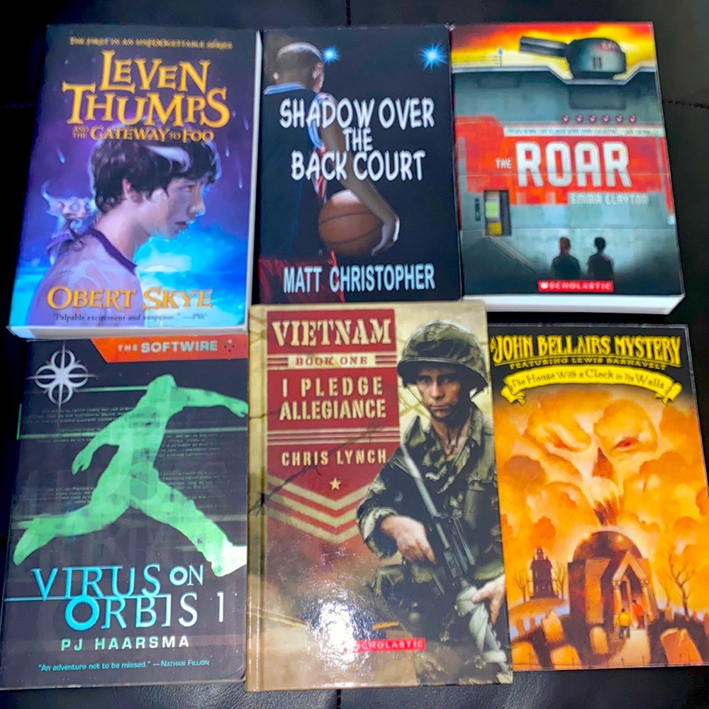 Young reader/young adult fiction novels bundle of 6 books ideal for boys 9-adult